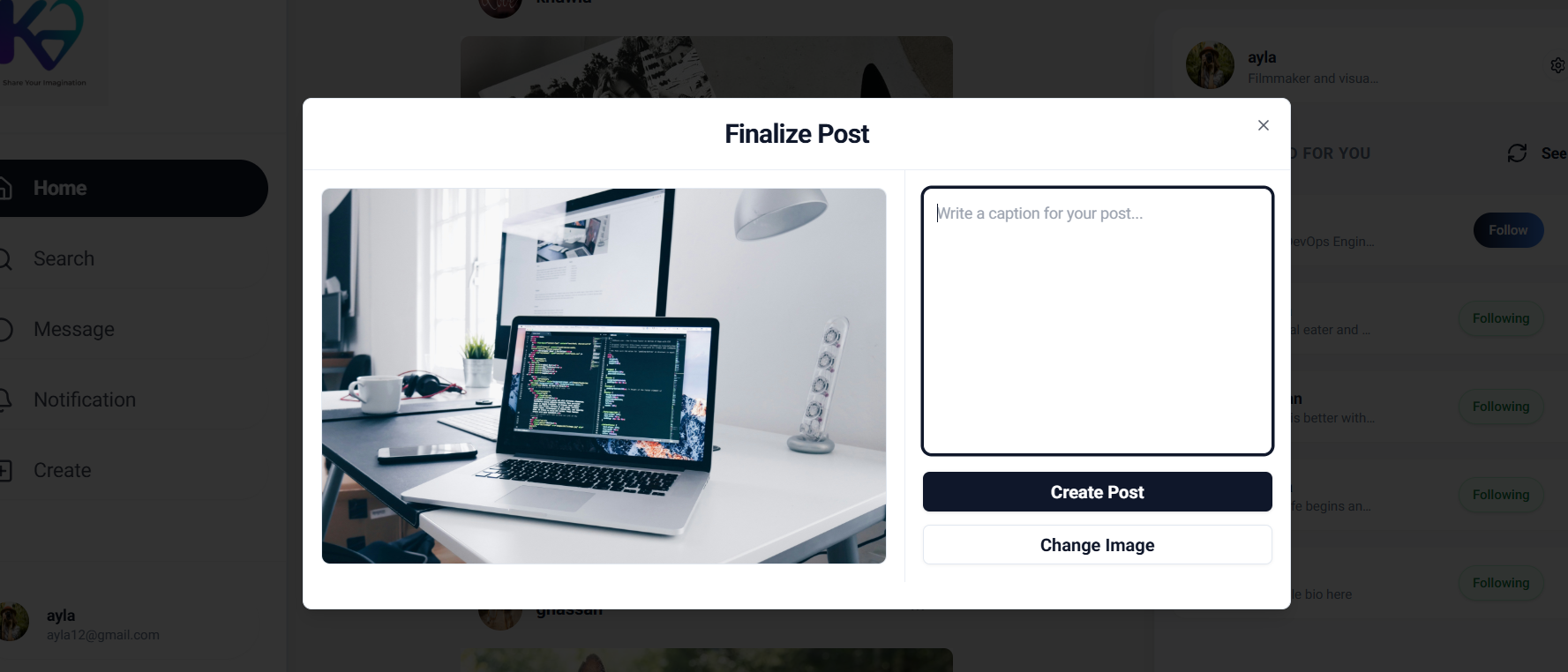 Create Post Modal