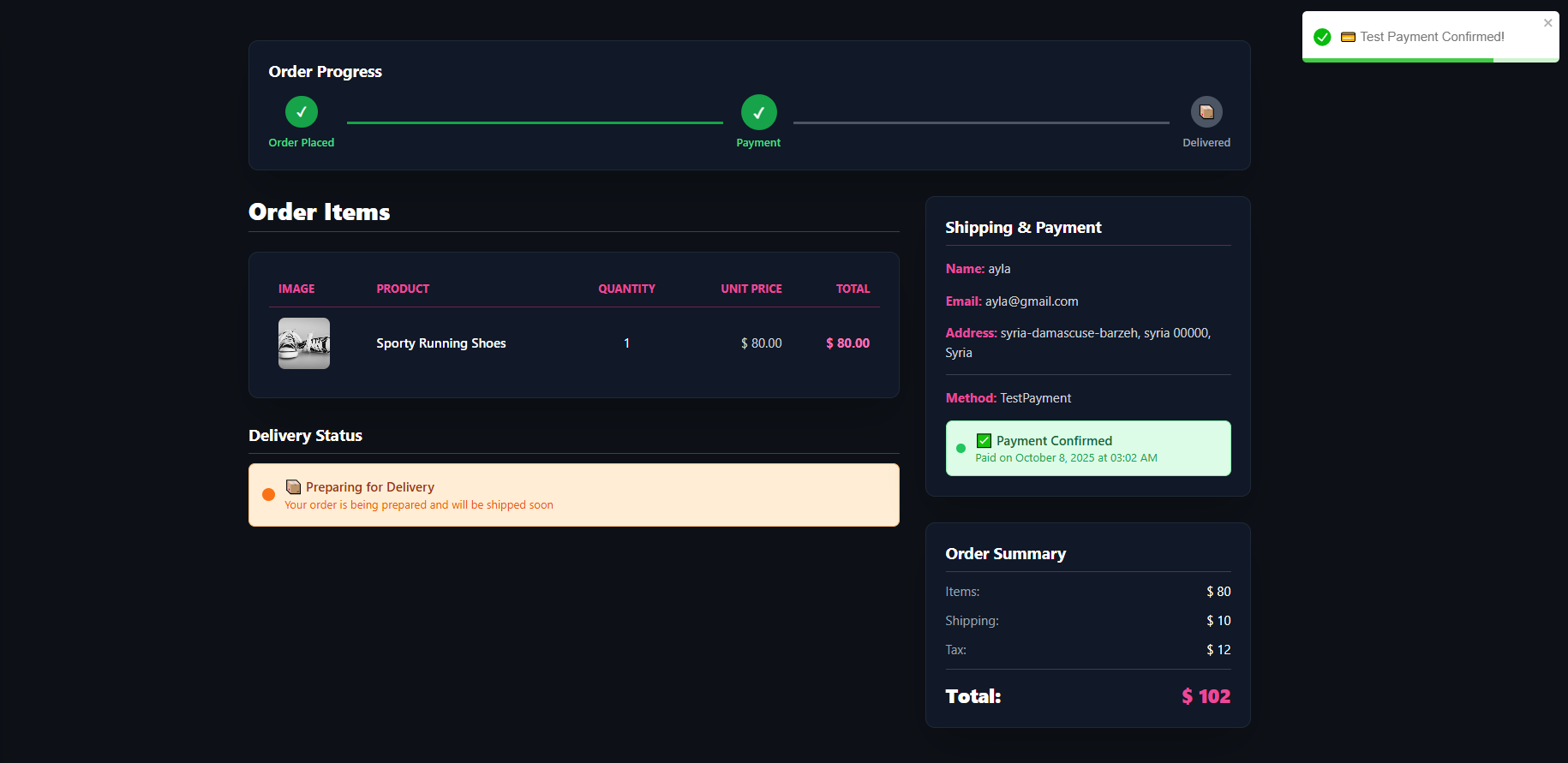 Secure Checkout with Payment