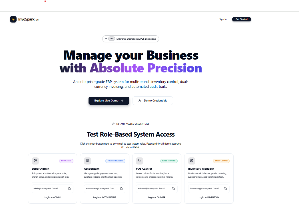 Role-Based Security Architecture & Instant Multi-Role Demo Access